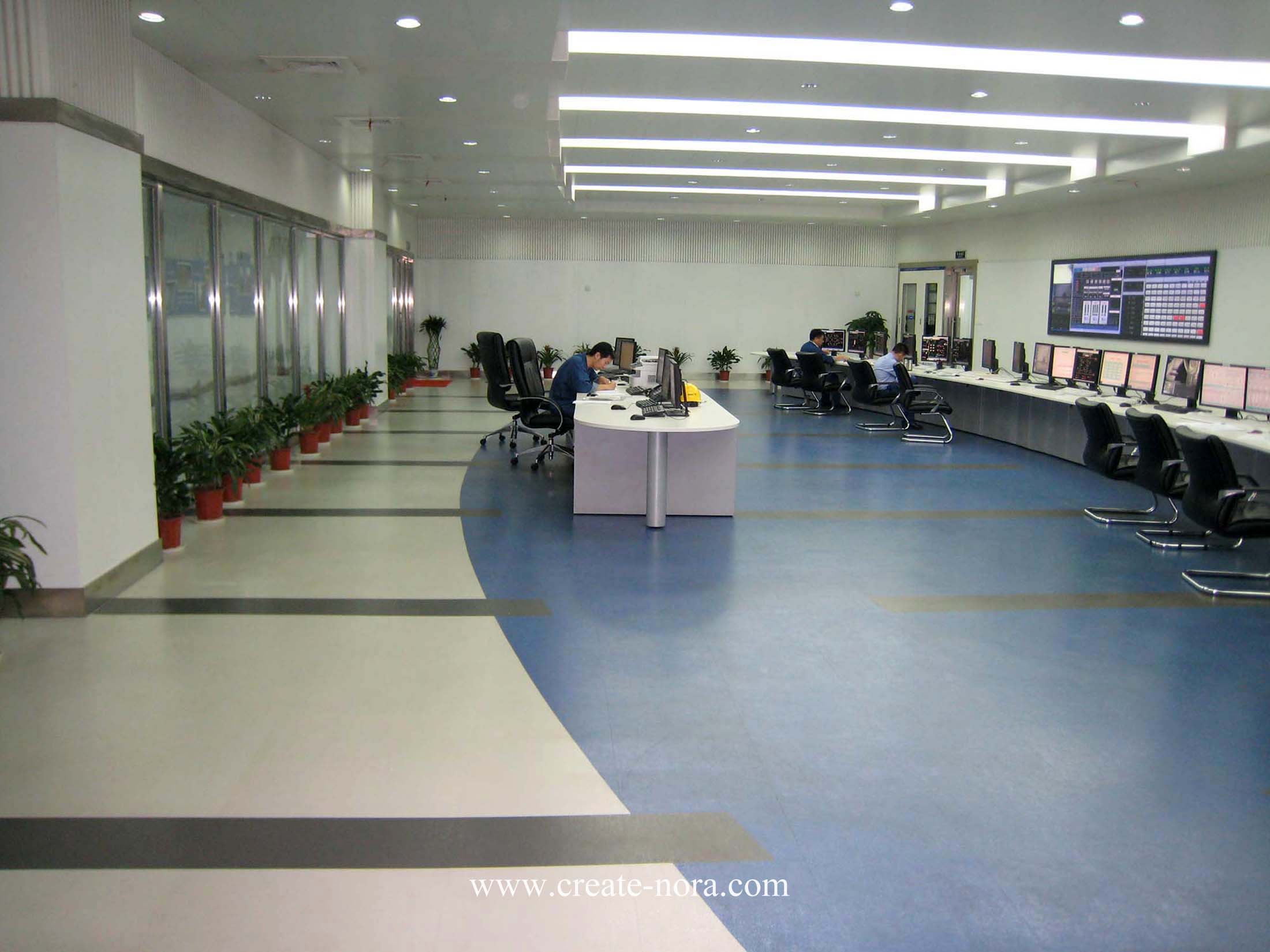 the photo of nora rubber flooring in Central control room of Caojing Power Plant 4